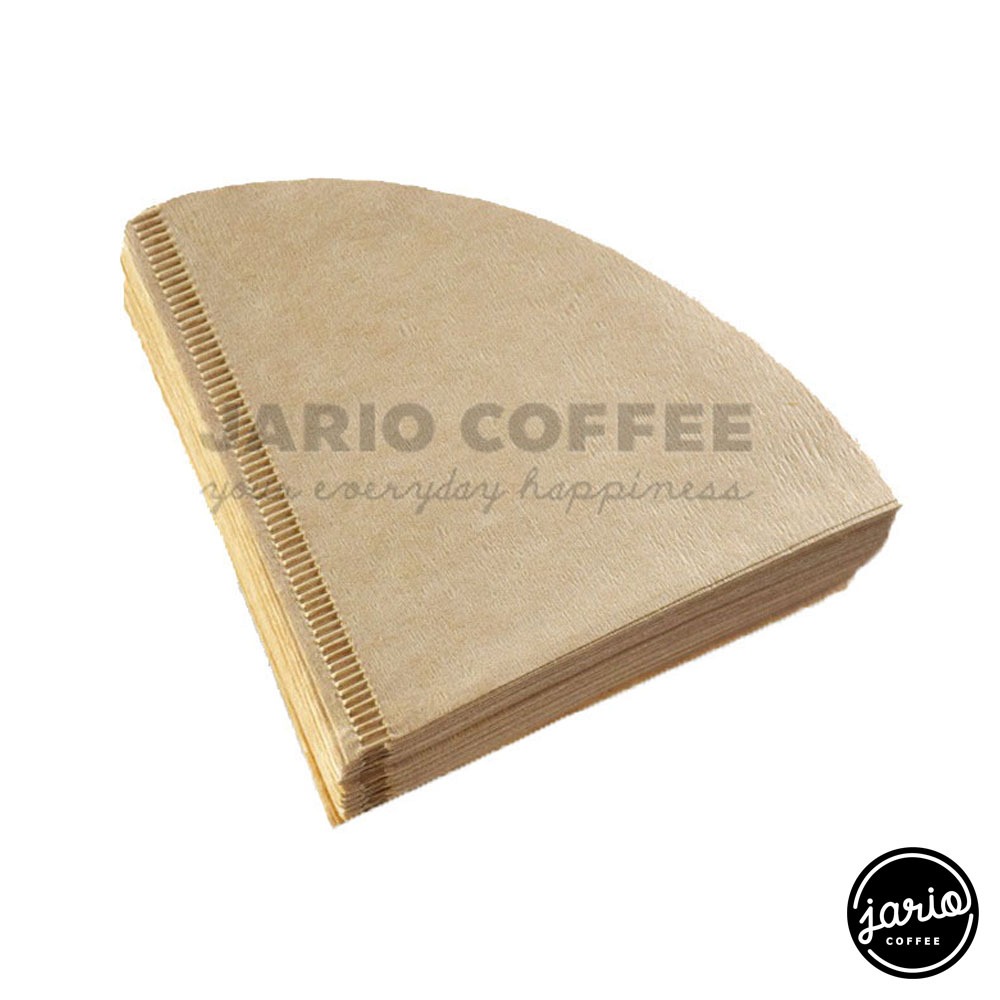 Jario กระดาษดริป (100 แผ่น) ทรง V ก้นแหลม กระดาษกรองกาแฟ Drip Coffee Paper Filter V Shape