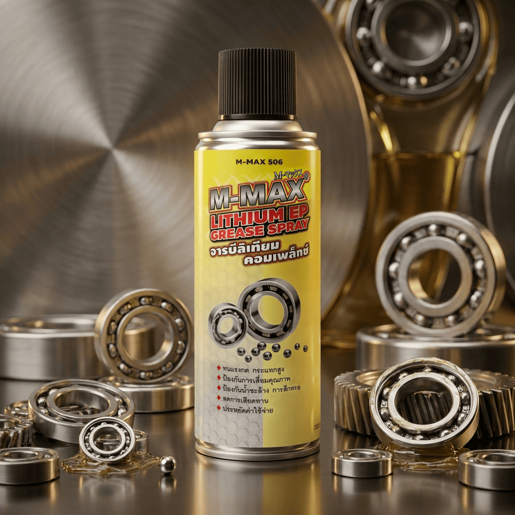 M-MAX 506 LITHIUM EP GREASE SPRAY จาระบีลิเทียม คอมเพล็กซ์ 200 ml.
