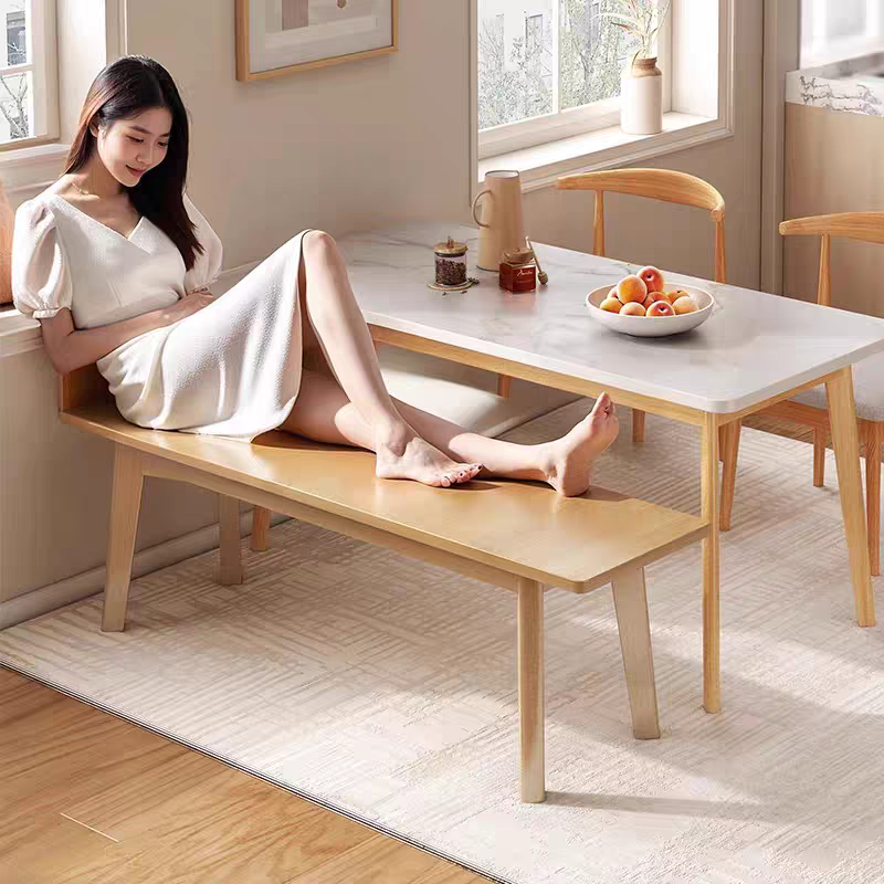 ม้านั่ง100/120cm ม้านั่งยาวไม้ยางพารา รับน้ำหนักได้ 300 กก. แข็งแรงทนทาน เหมาะสำหรับโต๊ะอาหารและโต๊ะเรียน สตูลปลายเตียง