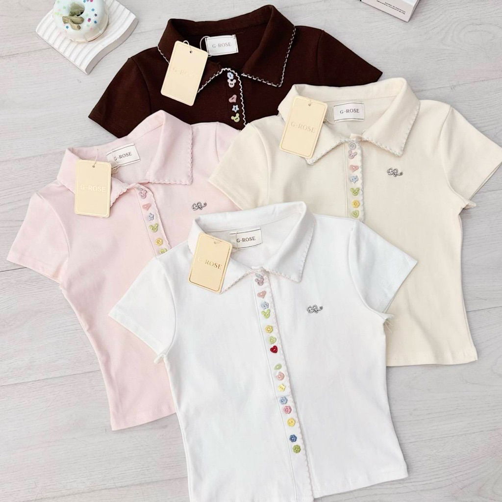 💖New Collection ⭐️G-Rose⭐️ เสื้อทรงเชิ้ตคอปกกระดุมน่ารักๆ แบบใหม่ล่าสุด
