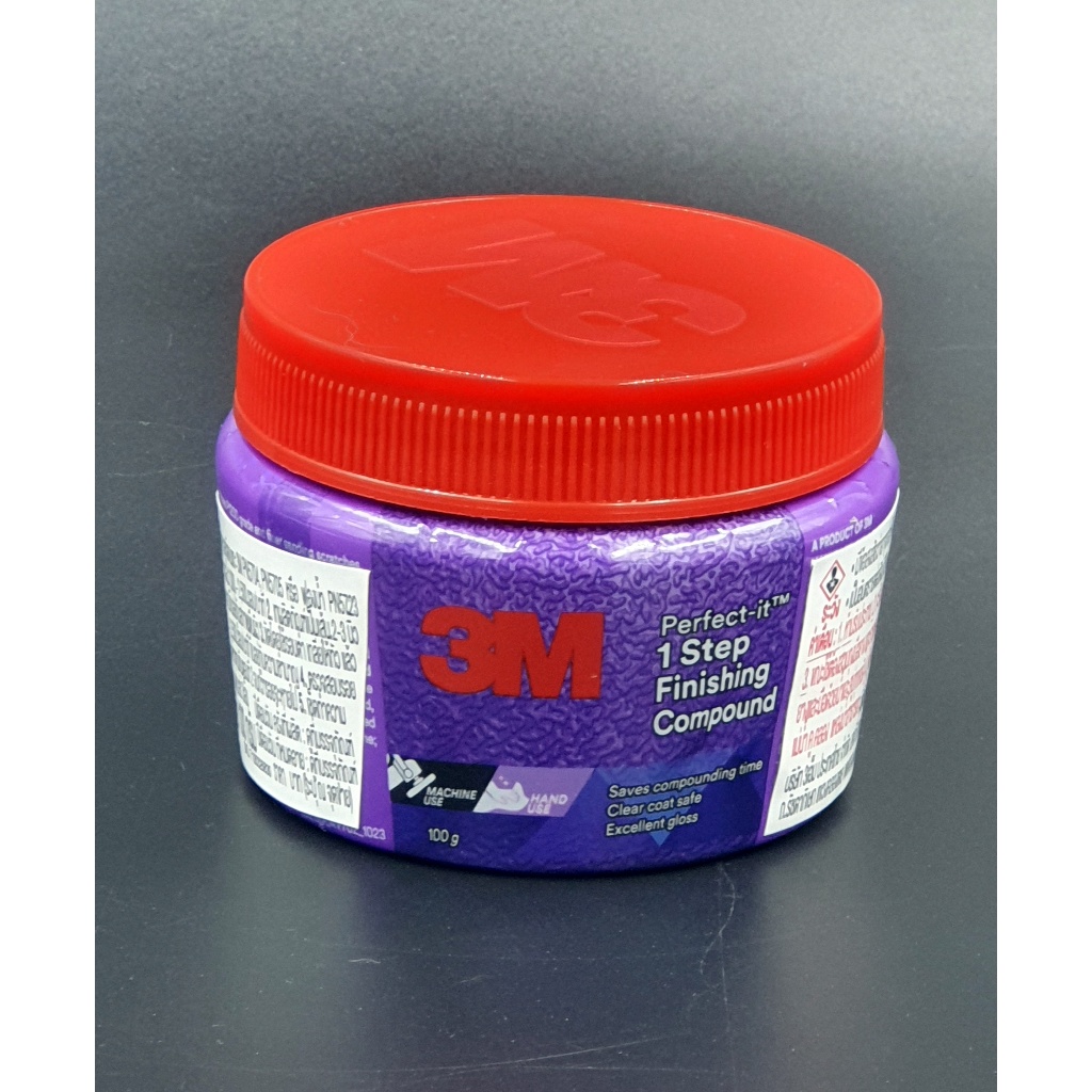 3M Perfect-It 1-Step Finishing Compound น้ำยาขัดละเอียด ลบรอยขนแมว รอยขูดขีด เพิ่มความเงา ขนาด 100 g