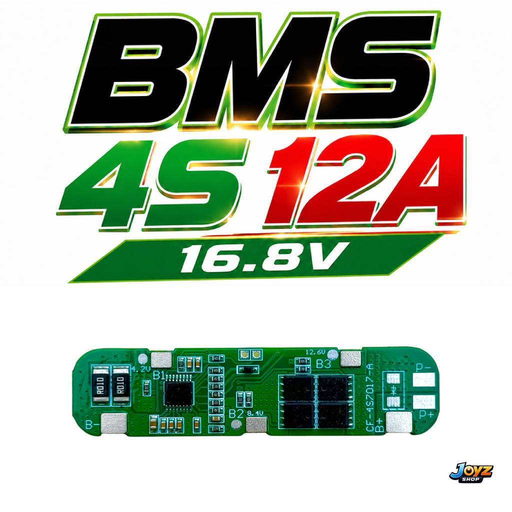 BMS 4S 16.8V 12A อย่างดี 18650 21700 ช็อตแล้ว BMS ตัด