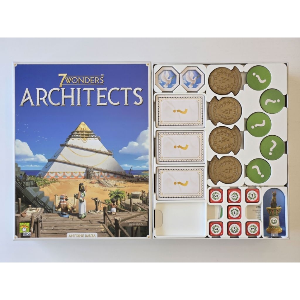 ​🏛️ [3D Print] 7 Wonders Architects + Medals Insert & Organizer จัดระเบียบบอร์ดเกม วัสดุ PETG พรีเมียม (ไม่รวมตัวเกม)
