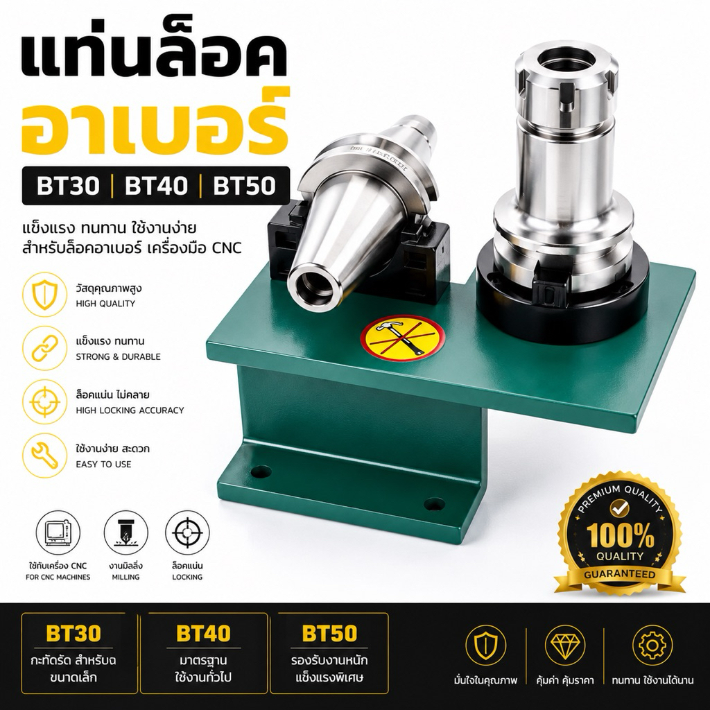แท่นล็อคอาเบอร์ BT30, BT40,BT50 -Tool Holder Locking Device