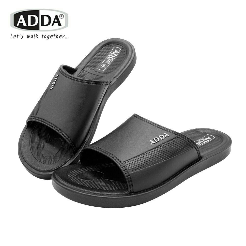 ADDA รุ่น 12Y01  รองเท้าแตะยางสวม สีดำไซส์ 6-11