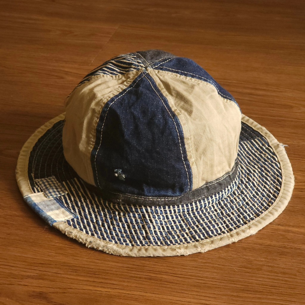 CA4LA Patch work Boro Hat Made in Japan มือสอง​ สภาพสวย​ งานสวยมาก