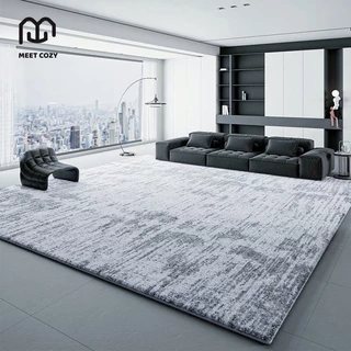 MEET COZY พรมแคชเมียร์เลียนแบบ ขนนิ่ม พรมปูพื้นห้อง carpet living room #1 DB-Grey#2