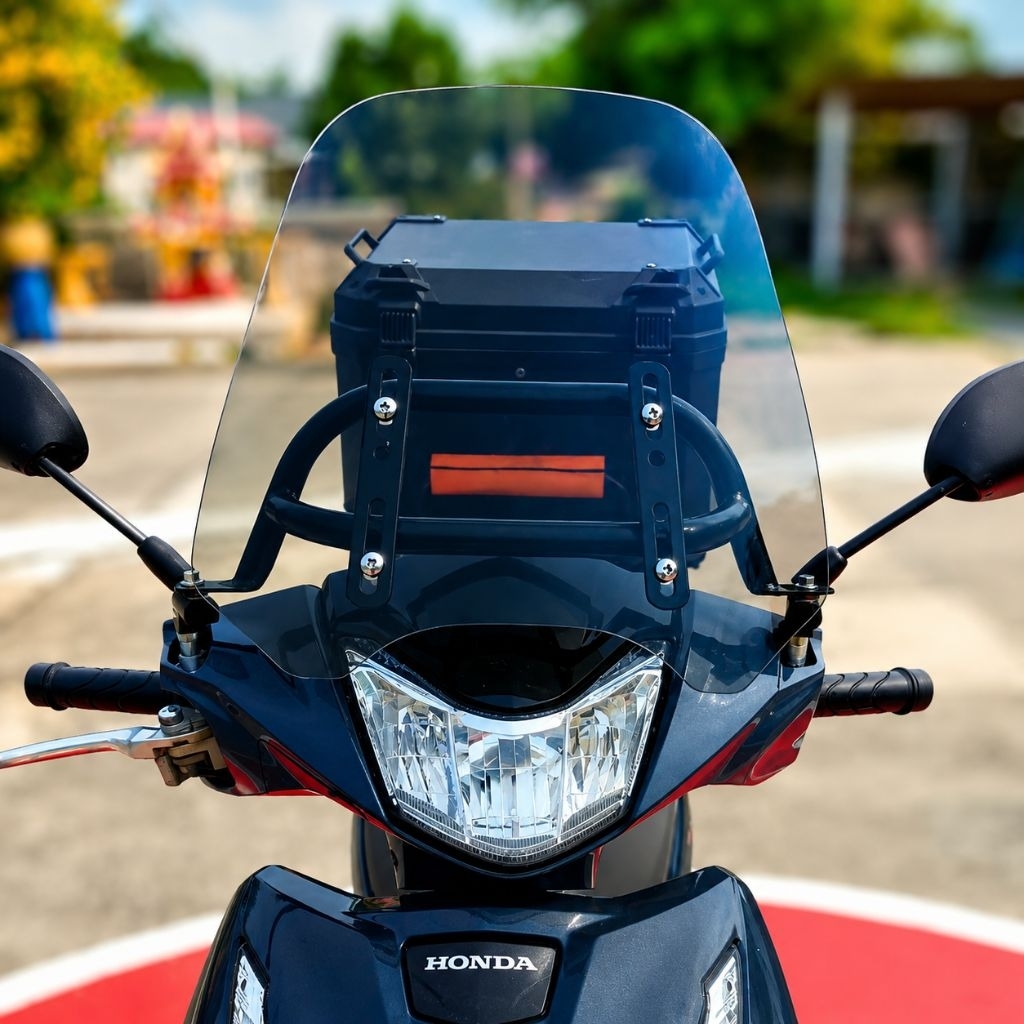 ชิวหน้า Honda Wave ครบชุด ระยะกระจก40-45cm.