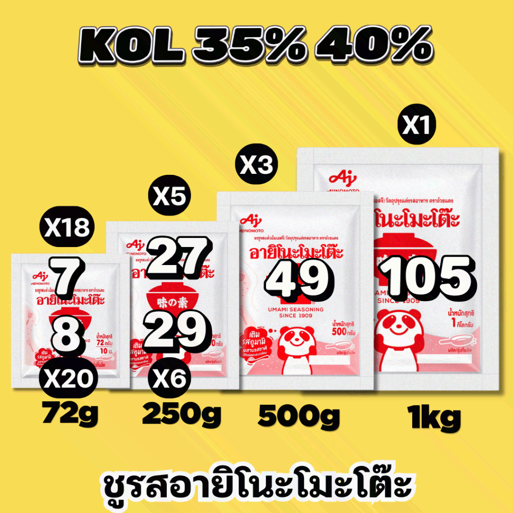ร้านไลฟ์โหด** อายิโนะโมะโต๊ะ (Ajinomoto) ผงชูรสแท้ 100%