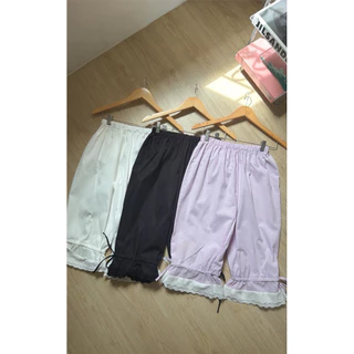 กางเกงจีนี่ปลายขาลูกไม้ รุ่นนี้ความยาว5ส่วน ผ้าคอตต้อนอย่างดี