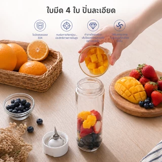 Simplus Portable Blender เครื่องปั่นไฟฟ้า ใช้ในบ้าน ปั่นน้ำผลไม้ ดีไซน์แก้วน้ำ กำลังไฟ 150W LLJH009