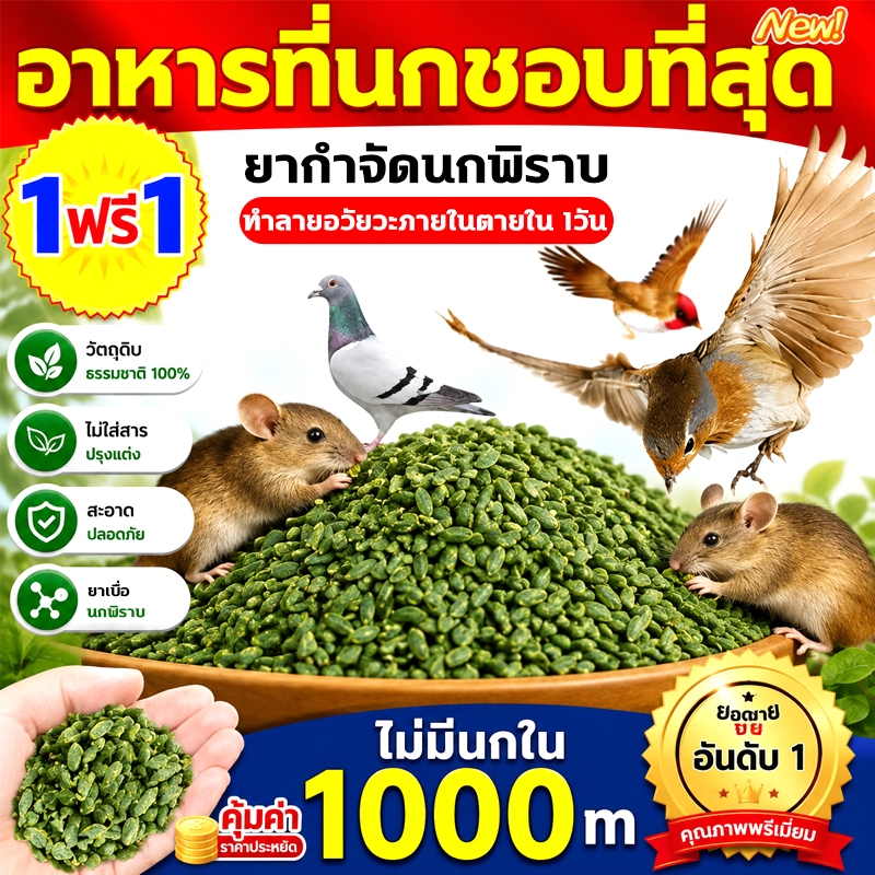 NEW!ยาเบื่อ นกพิราบ กำจัดพิราบและนกทุกชนิด ยาฆ่านกพิราบ ทำลายอวัยวะภายในตายใน1ชม. แห้งเร็วและไม่มีกลิ่น ยาเบื่อนกพิราบ