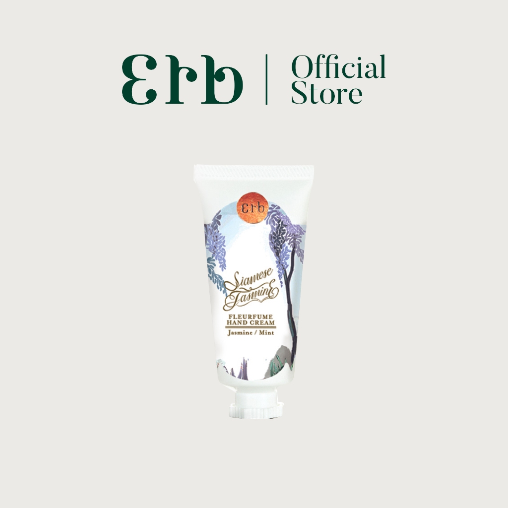 Erb Jasmine Fleurfume Hand Cream 25g. เอิบ ครีมบำรุงผิวมือและเล็บ กลิ่นจัสมิน มิ้นท์ มือนุ่มชุ่มชื้น น่าสัมผัส