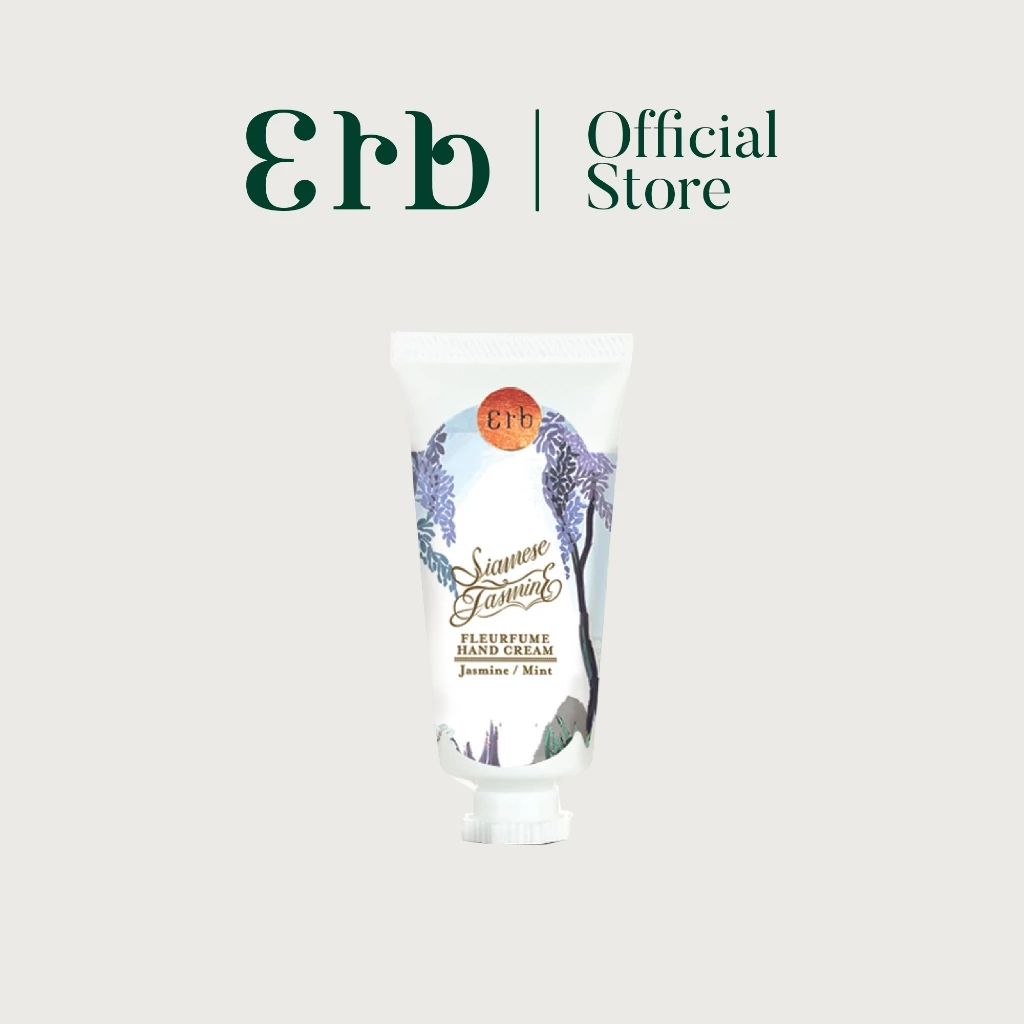 Erb Jasmine Fleurfume Hand Cream 25g. เอิบ ครีมบำรุงผิวมือและเล็บ กลิ่นจัสมิน มิ้นท์ มือนุ่มชุ่มชื้น น่าสัมผัส