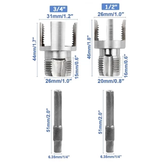 ต๊าบเกลียวท่อ PPR/PVC ครบชุด 1/2" 3/4" ทำเกลียวใน-นอกในตัวเดียว คมชัด ทนทาน ใช้กับท่อน้ำทุกชนิด