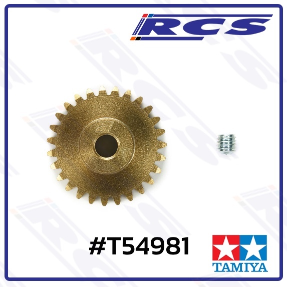 TAMIYA 54981 06 MODULE HARD COATED ALUMINUM PINION GEAR (27T) 0.6M
