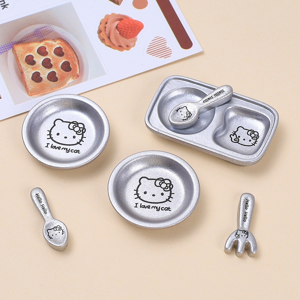 J265B จานถาดเงินของจิ๋วจำลองขายเป็นชิ้น