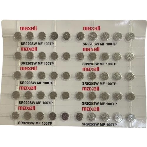 ถ่านกระดุม Maxell SR920SW,SR920 ,371 แบบหลุม แบ่งจำหน่าย จำนวน 1เม็ด,5เม็ด,10เม็ด