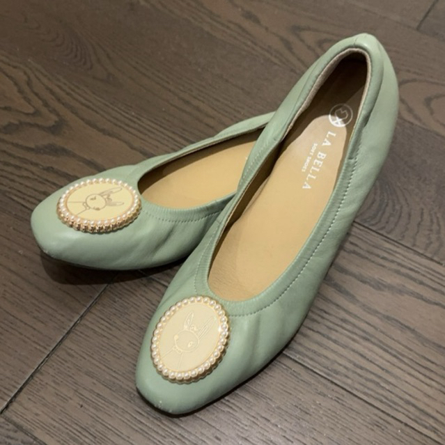 รองเท้า LA BELLA รุ่น PETIT LAPIN -  NUDE GREEN ไซส์ 39 มือสอง