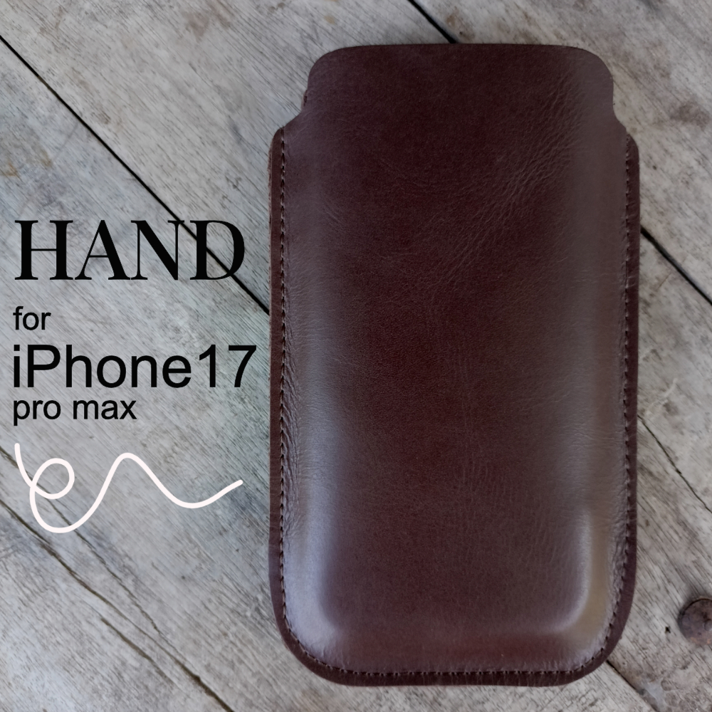 ซองหนังแท้สำหรับใส่มือถือ iPhone 17 pro max ขนาดใส่พร้อมเคส ทนทาน มีหลายสีให้เลือก