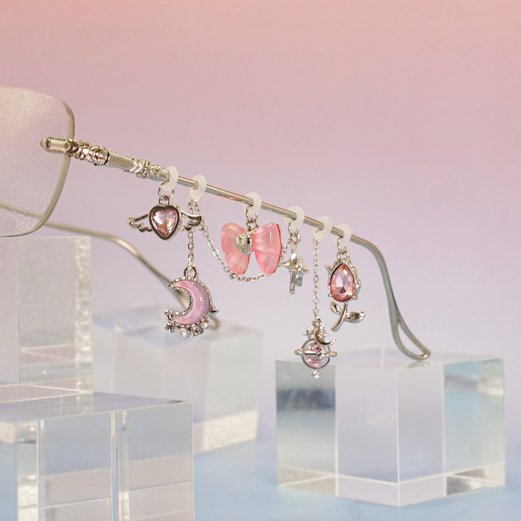 ชาร์มใส่แว่นตา glasses charms (พร้อมส่ง)