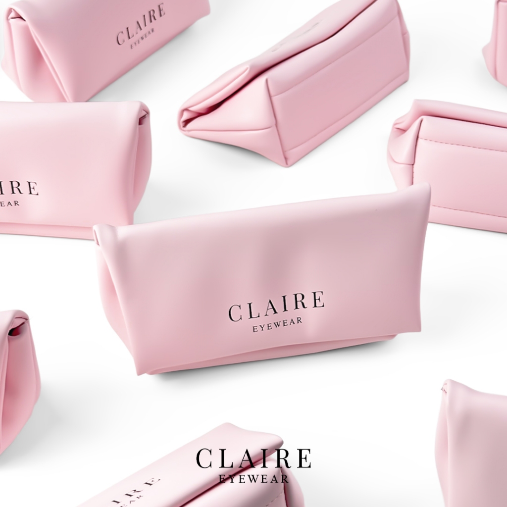 CLAIRE : Gummy Glasses Bag สี Pink — กระเป๋าแว่นสุดนุ่มนิ่ม | Limited Edition