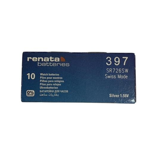 ถ่านกระดุม Renata ถ่านของแท้ 1.55V SR726SW , 397 / SR726SW  (จำหน่ายยกกล่อง จะมี 10ก้อน)