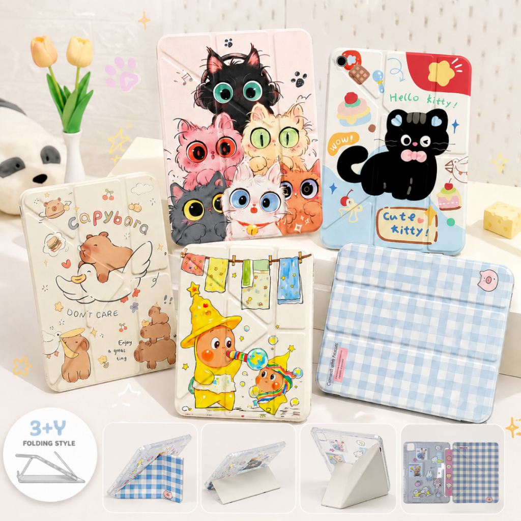 Air6 7 8 Pro11 2024 เคสตัวY เคสไอแพด สําหรับ gen7/gen8/gen9 10.2 ipad case Gen10/11A16 Air4 Air5 10.9 Pro11 2022mini6/7