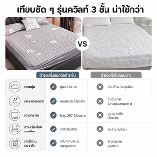 LULUNA ผ้าปูที่นอนกันไรฝุ่น เข้ามุม 360 องศา (ผ้าปูที่นอน + ปลอกหมอน) ขนาด 6/5/4/3 ฟุต ป้องกันไรฝุ่น หนา 30 ซม.