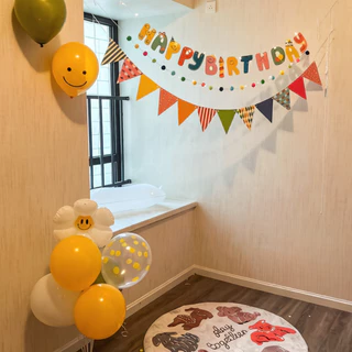 🇹🇭 ร้านไทย ส่งไว‼️ ชุดแบนเนอร์ Happy Birthday หลายแบบ (แถมริบบิ้น) กระดาษ ยาว 3 เมตร