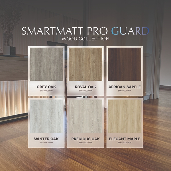 SMARTMATT พื้น SPC รุ่น PRO GUARD แผ่น SPC หนา 6 มม. ปูได้ 2.22 ตรม./กล่อง