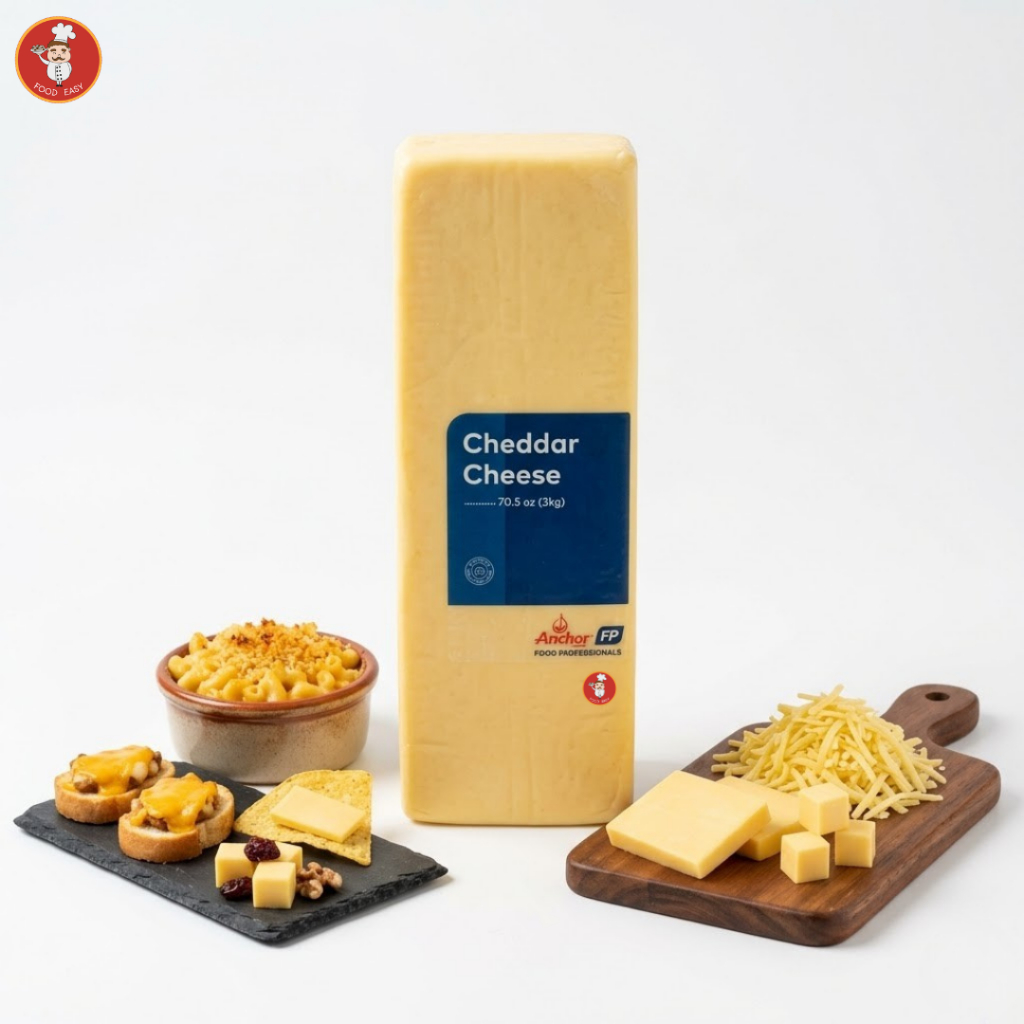เชดด้าชีสแองเคอร์ 1.94กก Anchor Cheddar Cheese 1.94kg นำเข้าจากนิวซีแลนด์