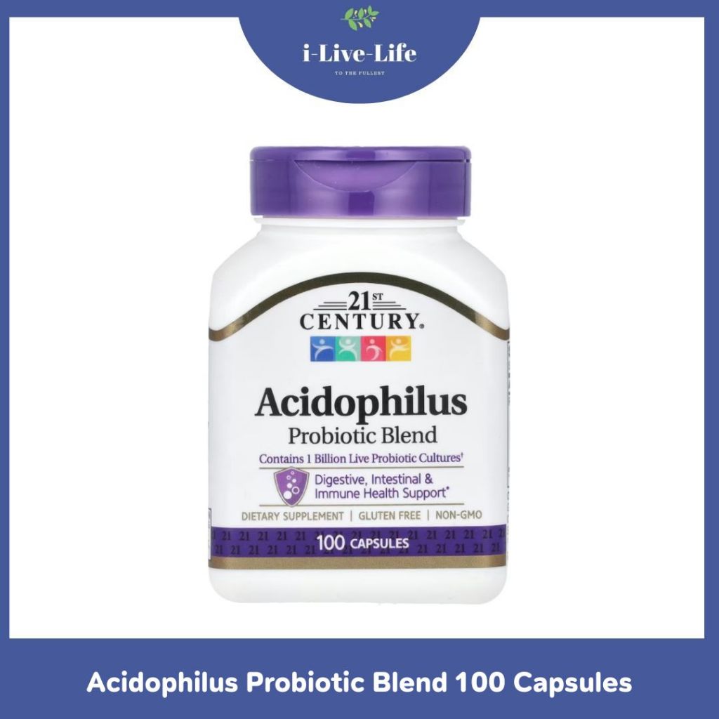 21st Century -  Acidophilus Probiotic Blend 100 Capsules โปรไบโอติกส์ โปรไบโอติค