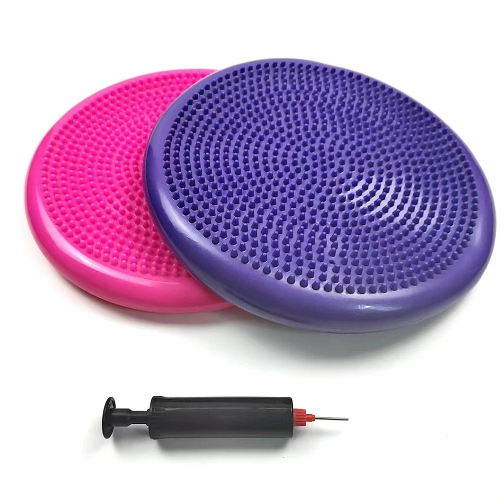 เบาะฝึกการทรงตัวแบบลม (Balance Disc) พร้อมที่สูบลม BalancePad Massage Disk แบบปุ่มหนาม ส่งด่วน