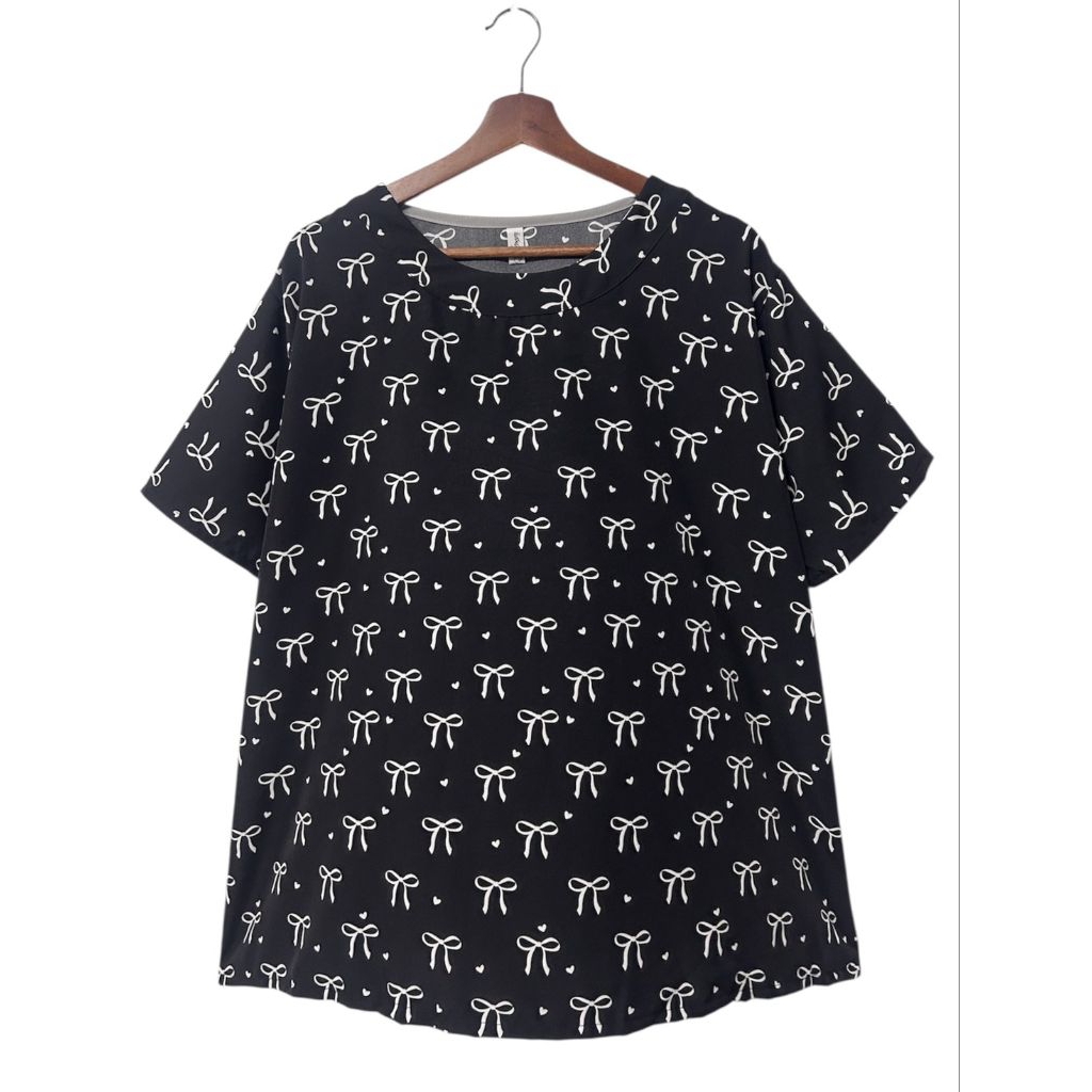 🎉เสื้อสาวอวบคอกลมผ้าไหมอิตาลี อก 50นิ้ว