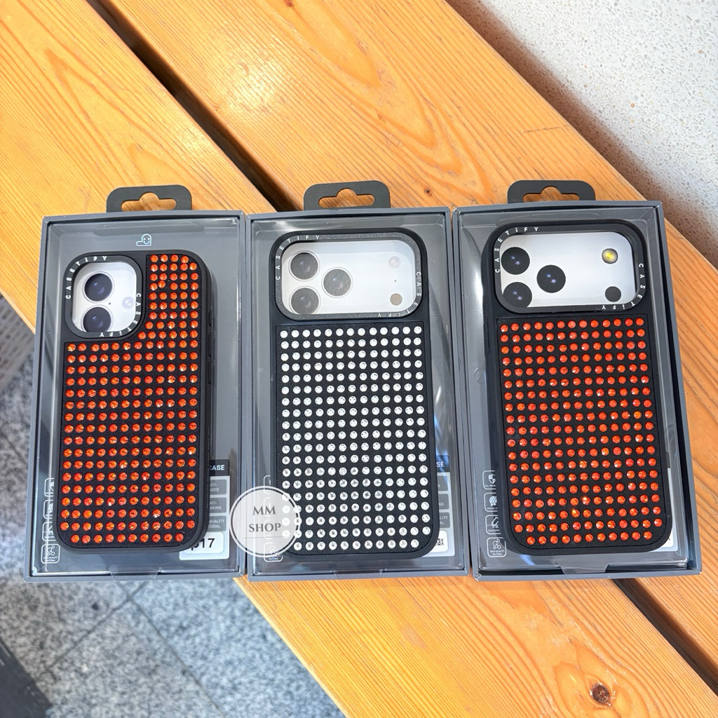 CaseTY เคสคริสตัลRhinestone ขอบนิ่มหลังแข็งสำหรับiPhone13/14-17 17Pro 17ProMax