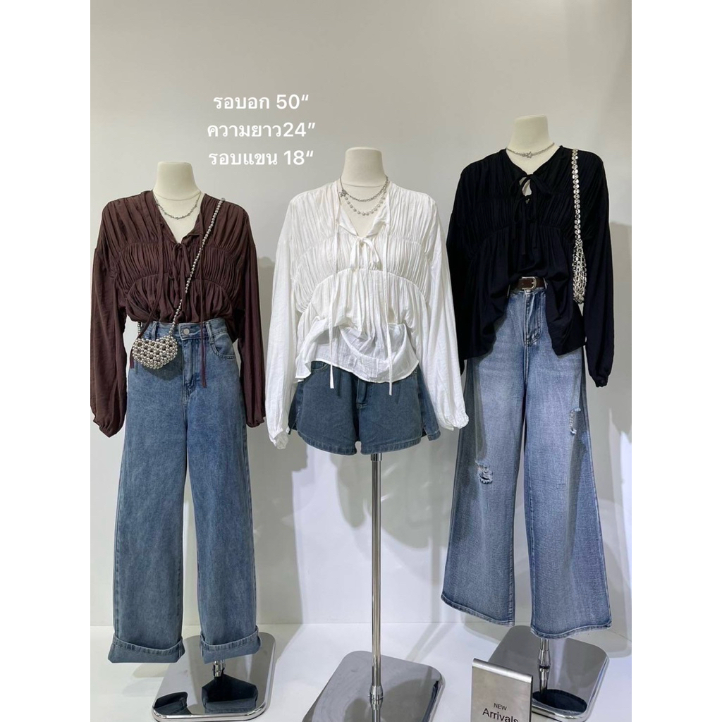 Maikaew เสื้อรุ่นใหม่ดีเทลเรียบๆน่ารักมากเกาหลีเกาใจมาก