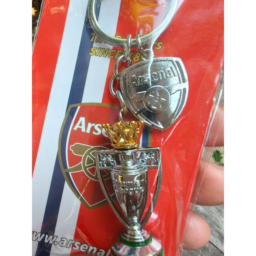 พวงกุญแจอาเซน่อล ฉลองแชมป์ 💥ถ้วยพรีเมียร์ลีกโลหะ Arsenal
