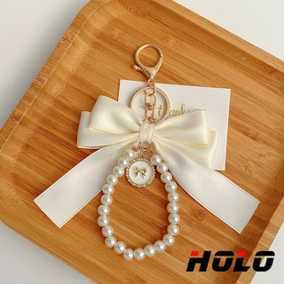 HOLO พวงกุญแจ เวอร์ชั่นเกาหลี โบว์ จี้มุก เหมาะสำหรับตกแต่งและจับคู่ กระเป๋าและกระเป๋าเงิน