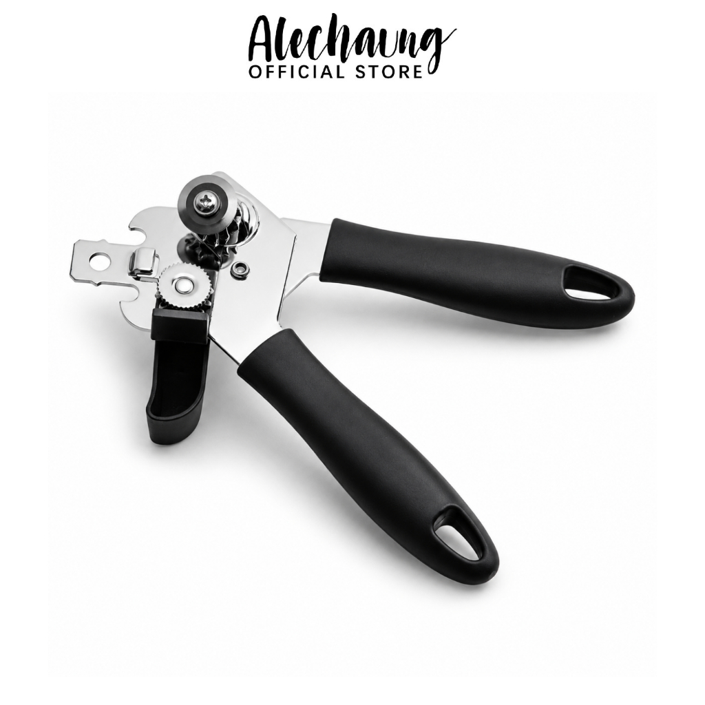 Alechaung ที่เปิดกระป๋อง 3 in 1 Can Opener ที่เปิดกระป๋องนม เปิดฝาขวดเบียร์ ที่เปิดฝาขวด อุปกรณ์เปิดกระป๋องอเนกประสงค์