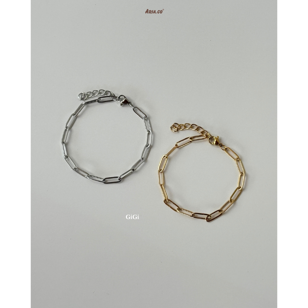 GiGi Bracelet - Stainless Steel ไม่ลอกไม่ดำ ปรับความยาวได้ | Aria.co