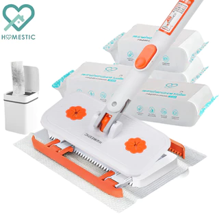 HOMESTIC ไม้ถูพื้นแบน ไม้ม็อบดันฝุ่น เหมาะสำหรับใช้กับผนัง หน้าต่าง ใช้กับกระดาษผ้าแห้งและเปียก