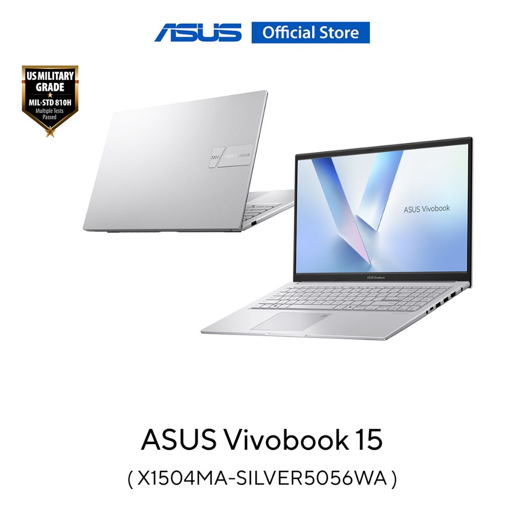 ASUS Vivobook 15 (X1504MA-SILVER5056WA) 15.6" FHD (1920x1080), Intel C5-320, 8GB, 512GB SSD, W11