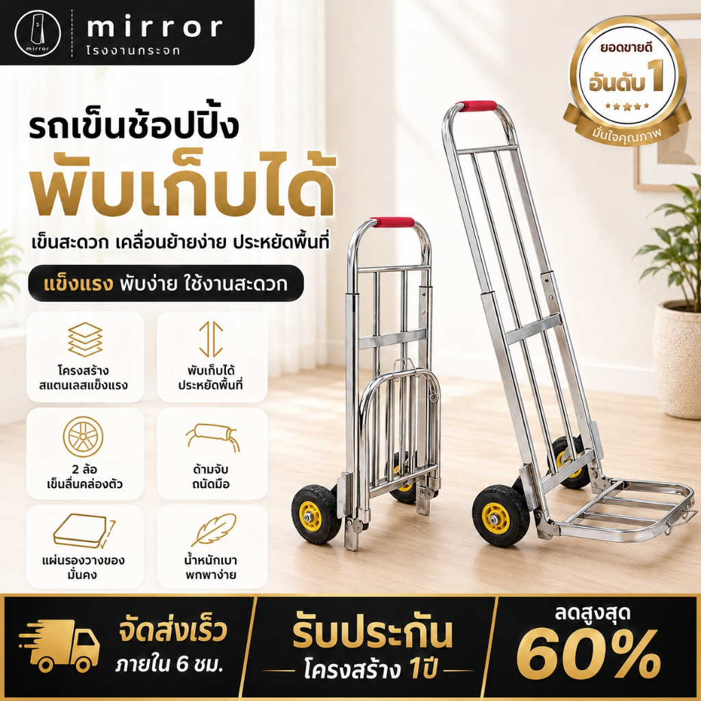 🔥Sale🔥รถเข็น 2ล้อ ยืดได้ รถเข็นของ รถเข็นพับได้  รถเข็นอเนกประสงค์ ขึ้นบันไดได้ รับน้ำหนักได้100kg