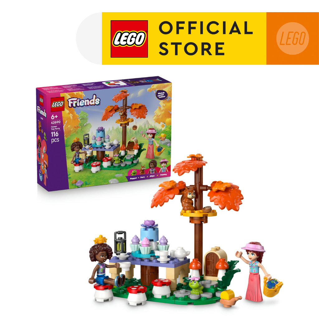 LEGO Friends 42690 Forest Tea Party (116 Pieces), Building Blocks, Kids Toy