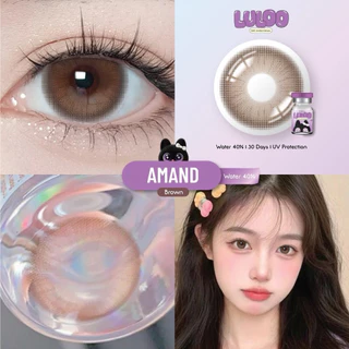 คอนแทคเลนส์ (ขนาดกลาง) รุ่น 💜 Amand 💜 ราย1เดือน LULOO มีอย. ปลอดภัย กรองแสง ถนอมดวงตา