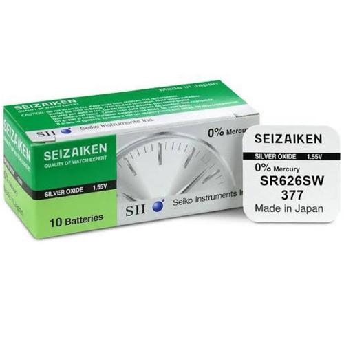 ถ่านกระดุม Seizaiken SR626SW / 377  จำหน่ายแบบยกกล่อง มี 10 ก้อน