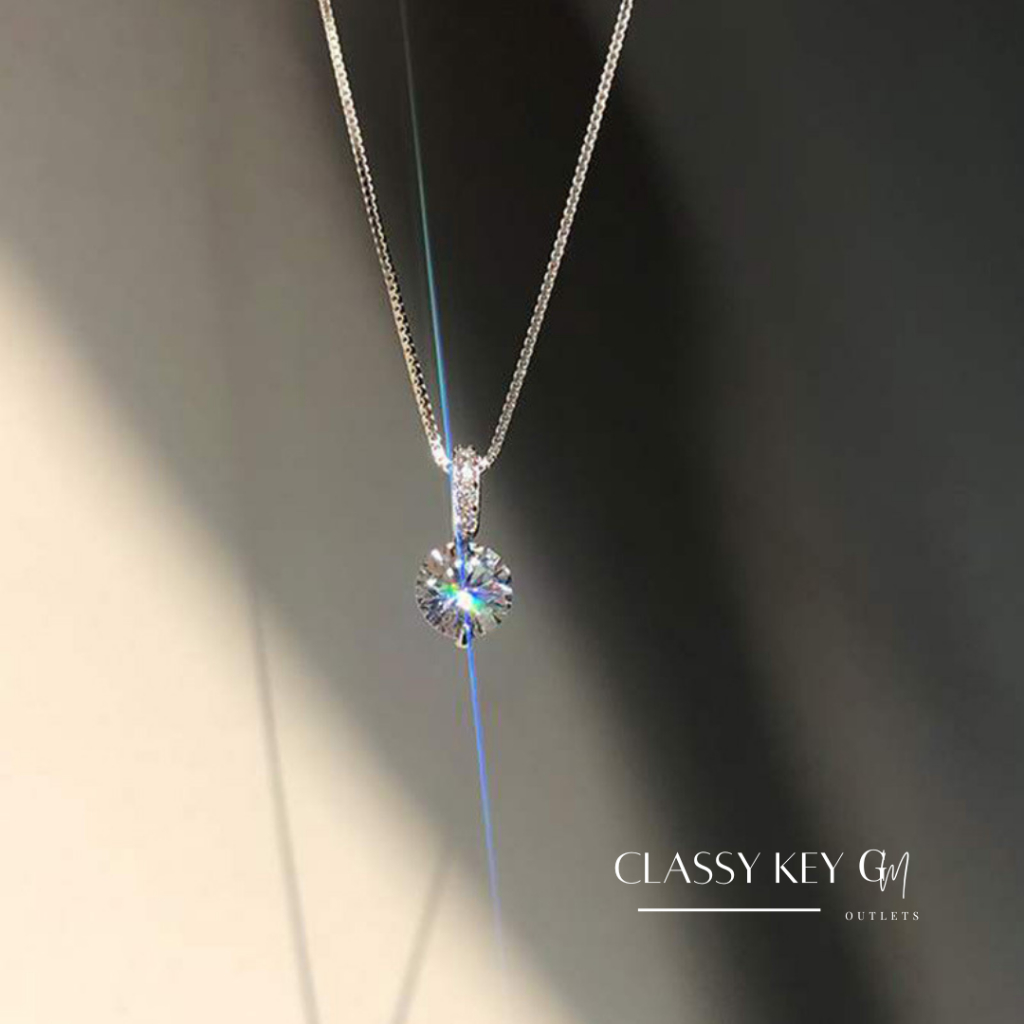 OUTLETS ล้างสต็อกจากโรงงานตรง สร้อย Classy Key สร้อยเพชร สร้อยคอจี้ผู้หญิง Valentine ของขวัญ