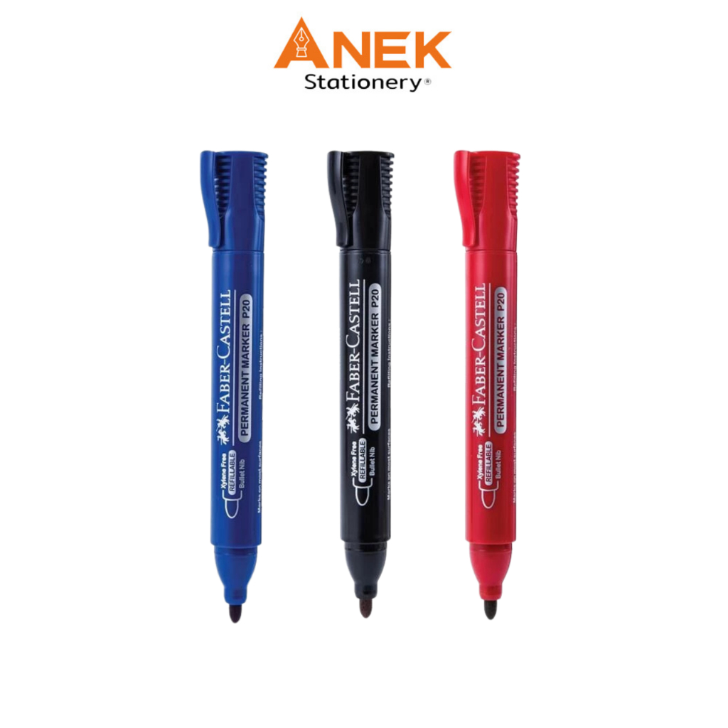 FABER-CASTELL(เฟเบอร์ คาสเทล ) ปากกาเคมี ลบไม่ออก เติมหมึกได้ #P20 (จำนวน 1 ด้าม)