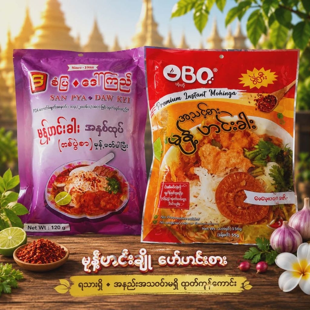OBO อาหารพร้อมทาน Obo Premium Instant Mohinga 1pcs รสชาติอร่อย สะดวกสบาย สำหรับทุกโอกาส